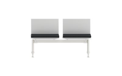 Monza İkili Kolsuz Oturak Döşemeli Bekleme Koltuğu