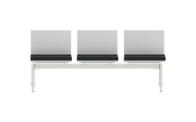 Monza Üçlü Kolsuz Oturak Döşemeli Bekleme Koltuğu