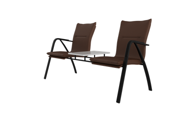 PRESTIGE Boyalı İkili Kollu Orta Sehpalı Terminal Bekleme