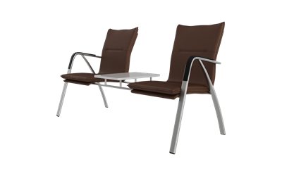 Prestige İkili Kollu Orta Sehpalı Terminal Bekleme