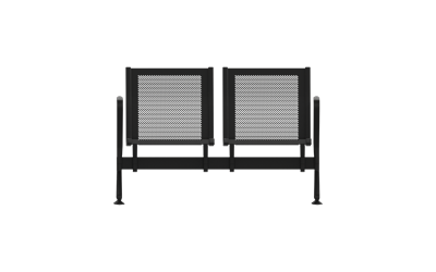 Steel İkili Kollu Bekleme Koltuğu