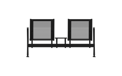 Steel İkili Kollu Orta Sehpalı Bekleme Koltuğu