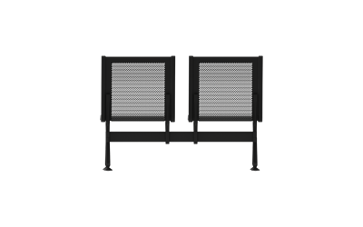 Steel İkili Kolsuz Bekleme Koltuğu