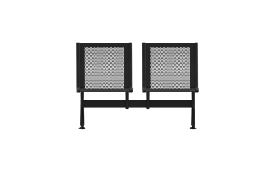 Steel İkili Kolsuz Bekleme Koltuğu