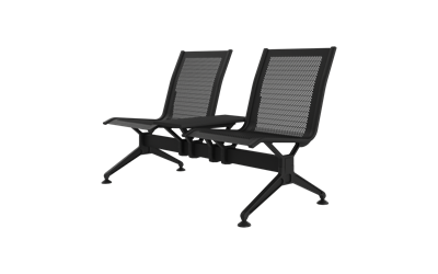 Steel İkili Kolsuz Orta Sehpalı Bekleme Koltuğu