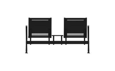 Steel Soft İkili Kollu Orta Sehpalı Bekleme Koltuğu