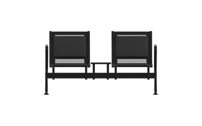 Steel Soft İkili Kollu Orta Sehpalı Bekleme Koltuğu