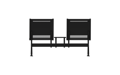 Steel Soft İkili Kolsuz Orta Sehpalı Bekleme Koltuğu