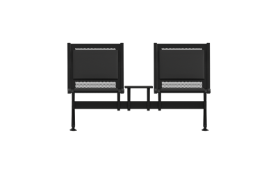 Steel Soft İkili Kolsuz Orta Sehpalı Bekleme Koltuğu