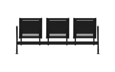 Steel Soft Üçlü Kollu Bekleme Koltuğu