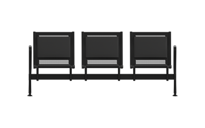 Steel Soft Üçlü Kollu Bekleme Koltuğu