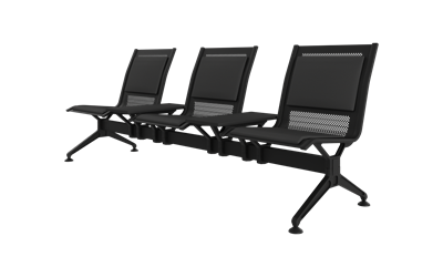 Steel Soft Üçlü Kolsuz Orta Sehpalı Bekleme Koltuğu