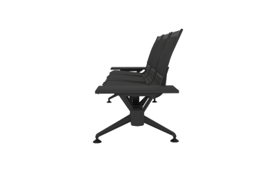 Steel Soft Üçlü Kolsuz Yan Sehpalı Bekleme Koltuğu