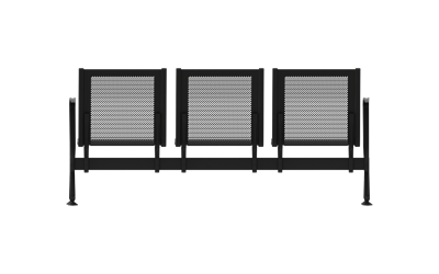 Steel Üçlü Kollu Bekleme Koltuğu