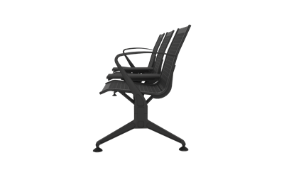 Steel Üçlü Kollu Orta Sehpalı Bekleme Koltuğu