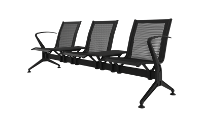 Steel Üçlü Kollu Orta Sehpalı Bekleme Koltuğu