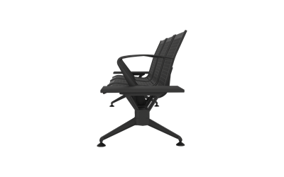 Steel Üçlü Kollu Yan Sehpalı Bekleme Koltuğu