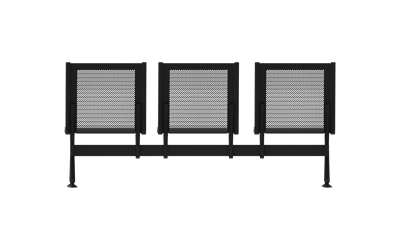 Steel Üçlü Kolsuz Bekleme Koltuğu