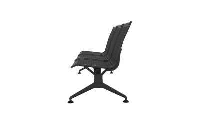 Steel Üçlü Kolsuz Bekleme Koltuğu