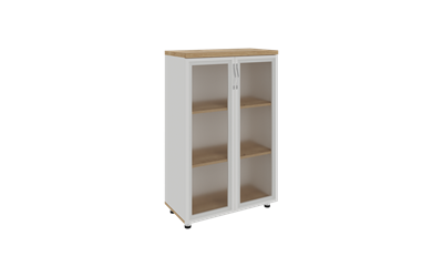 Mio Üç Bölmeli Cam Kapaklı Dolap 75X38X120