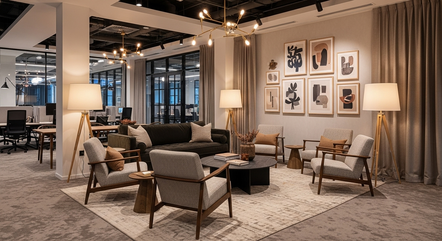 Yeşil bitkilerle dinlenme alanı - wellness space