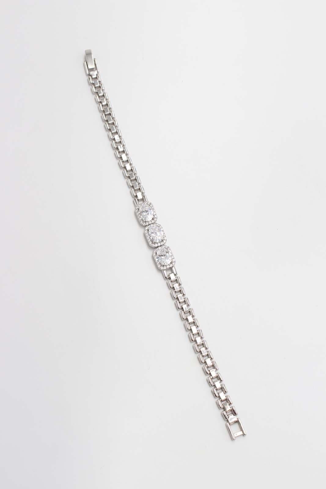 Taşlı Silver Bileklik