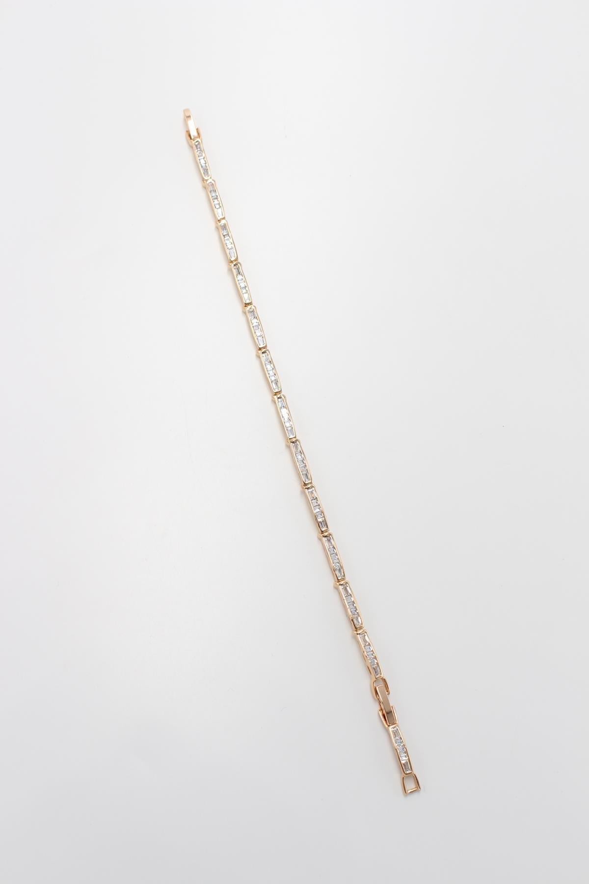 Taşlı Gold Bileklik