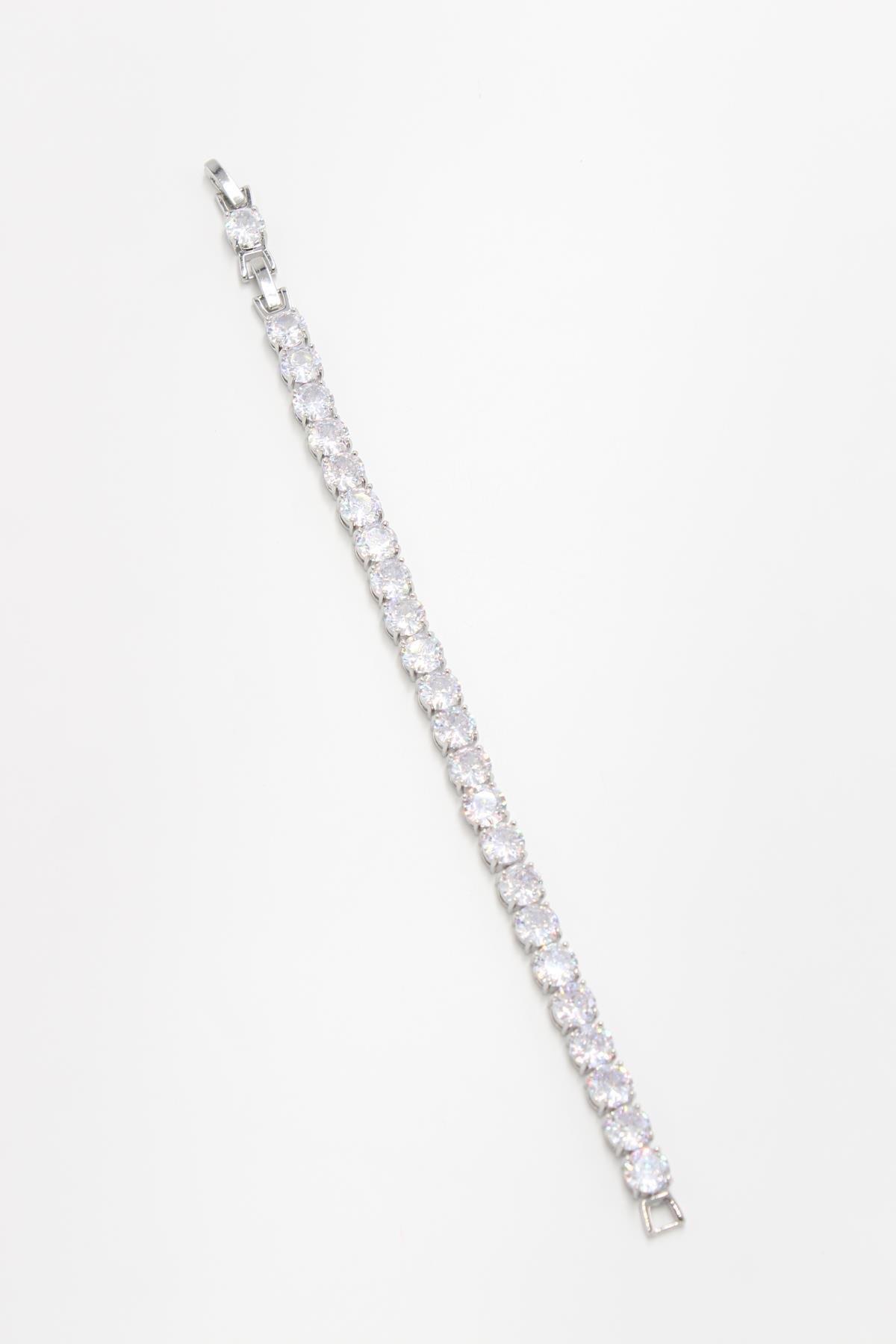 Taşlı Silver Bileklik