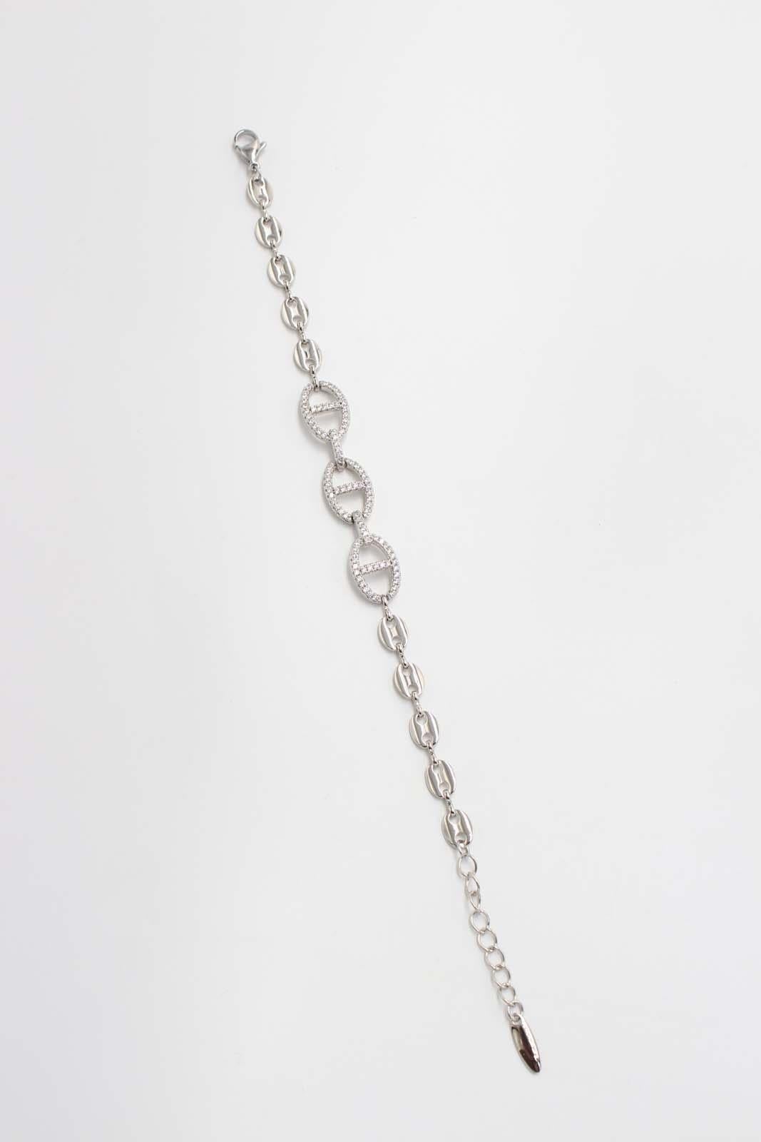 Taşlı Silver Bileklik