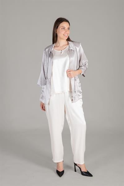 Ceket + Bluz + Pantolon Üçlü Takım