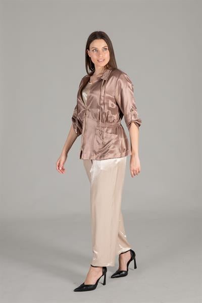 Ceket + Bluz + Pantolon Üçlü Takım