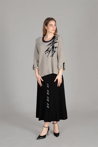 Çizgili Örme İkili Takım