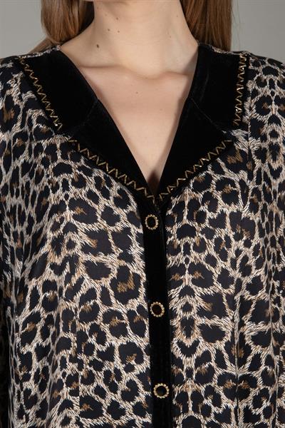 Gömwithk Neck Floş Empirme Dress