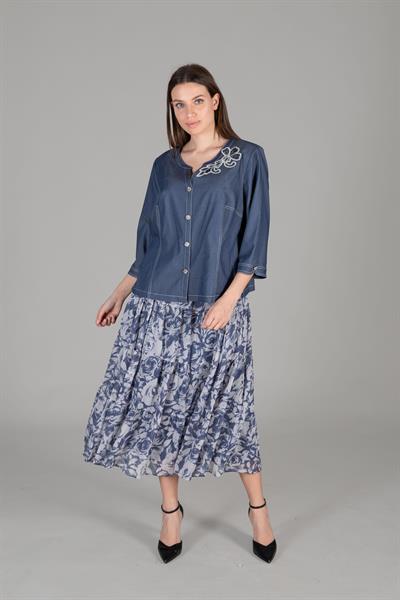 Kot Blouse + Skirt Takım