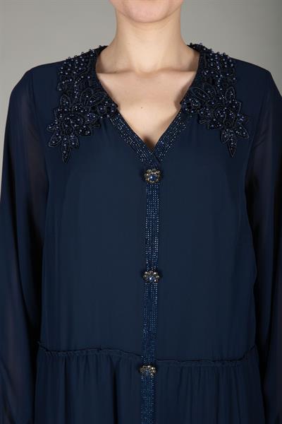 Önlük Yaka Şifon Elbise