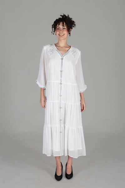 Apron Neck Chiffon Dress
