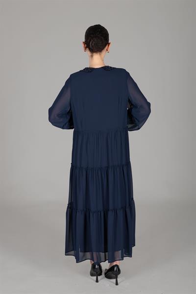 Önlük Yaka Şifon Elbise