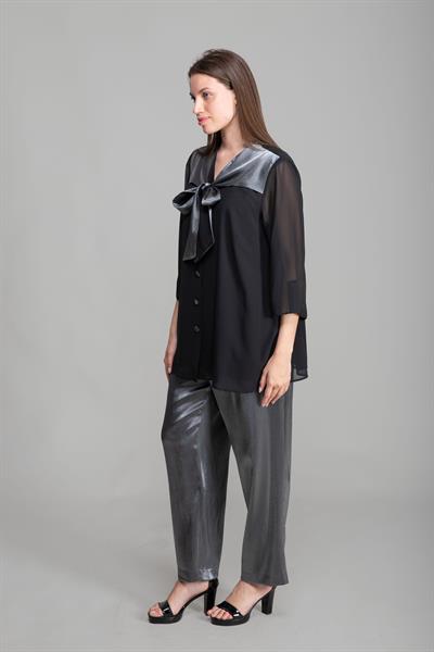 Üst Bluz + Alt Pantolon Şifon Takım