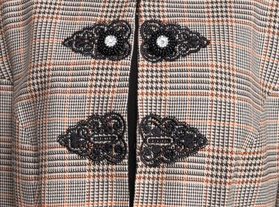 Üst Ekose Ceket İç Elbiseli Takım