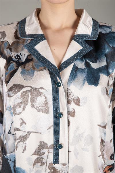 V Gömlek Yaka Saten Empirme Elbise