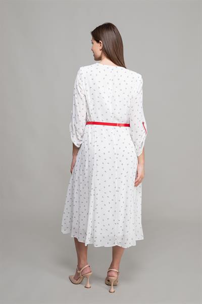 V Yaka Barutçu Empirme Elbise