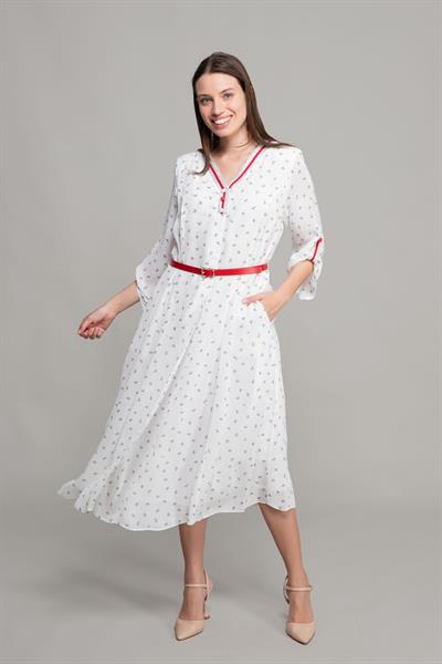 V Yaka Barutçu Empirme Elbise