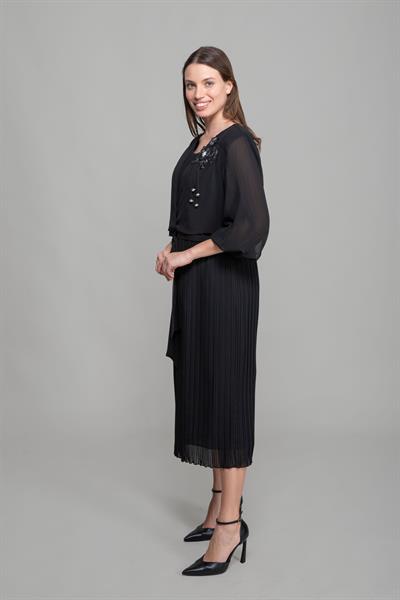 V Yaka Bolero Elbise