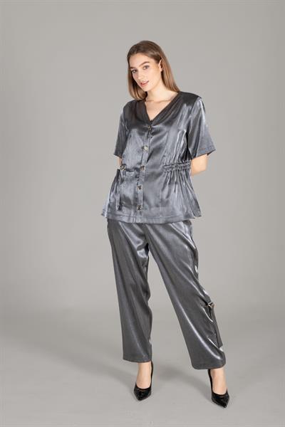 V Yaka Ceket + Pantolon Takım