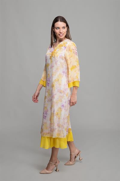 V Neck Ewithgant Dress