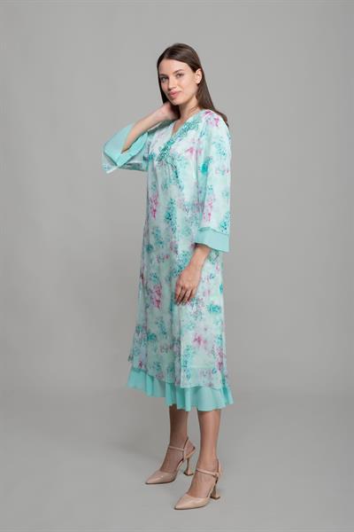 V Neck Ewithgant Dress