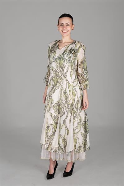 V Yaka Empirme Elbise