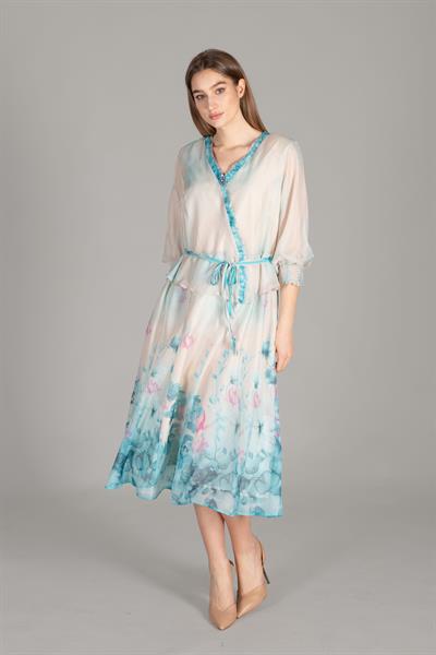 V Yaka Empirme Elbise