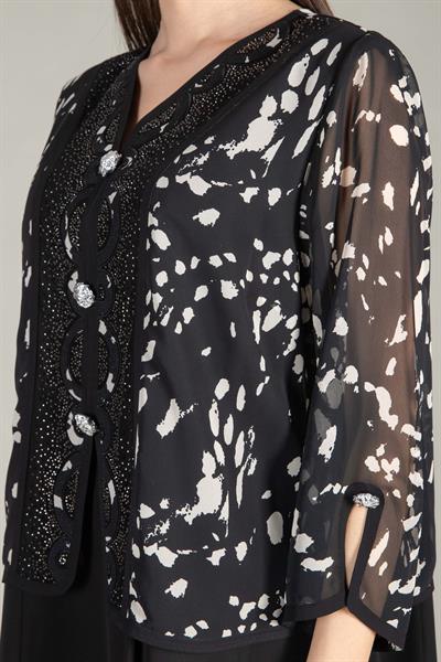 V Neck Empirme Chiffon Dress