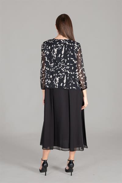 V Neck Empirme Chiffon Dress